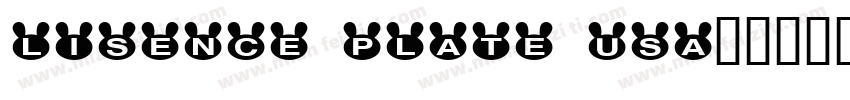 lisence plate usa字体转换